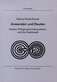 Georg Kastenbauer: Anwenden und Deuten