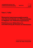 Peter K. Püffel: Resonante Lasermassenspektrometrie zum Spurennachweis von Ölbestandteilen in Abgasen von Verbrennungsmotoren: