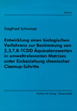 Siegfried Schwirzer: Entwicklung eines biologischen Verfahrens zur Bestimmung von 2,3,7,8-TCDD Äquivalenzwerten in umweltrelevanten Matrizes unter Einbeziehung chemischer Cleanup-Schritte