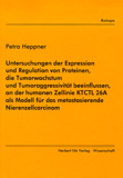 Petra Heppner: Untersuchungen der Expression und Regulation von Proteinen, die Tumorwachstum und Tumoraggressivität beeinflussen, an der humanen Zellinie KTCTL 26A als Modell für das metastasierende Nierenzellcarcinom