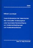 Willibald Lausberger: Querschnittsanalyse der Determinanten des individuellen Arbeitsangebots unter besonderer Berücksichtigung von Arbeitsmarktbedingungen und Arbeitszeitrestriktionen