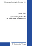 Florian Baur: Gemeinnützigkeitsrecht im Sinne der 6. EG-Richtlinie