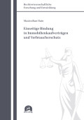 Maximilian Hain: Einseitige Bindung in Immobilienkaufverträgen und Verbraucherschutz