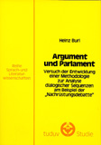 Heinz Buri: Argument und Parlament