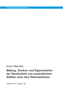 Erich Menthe: Bildung, Struktur und Eigenschaften der Randschicht von austenitischen Stählen nach dem Plasmanitrieren